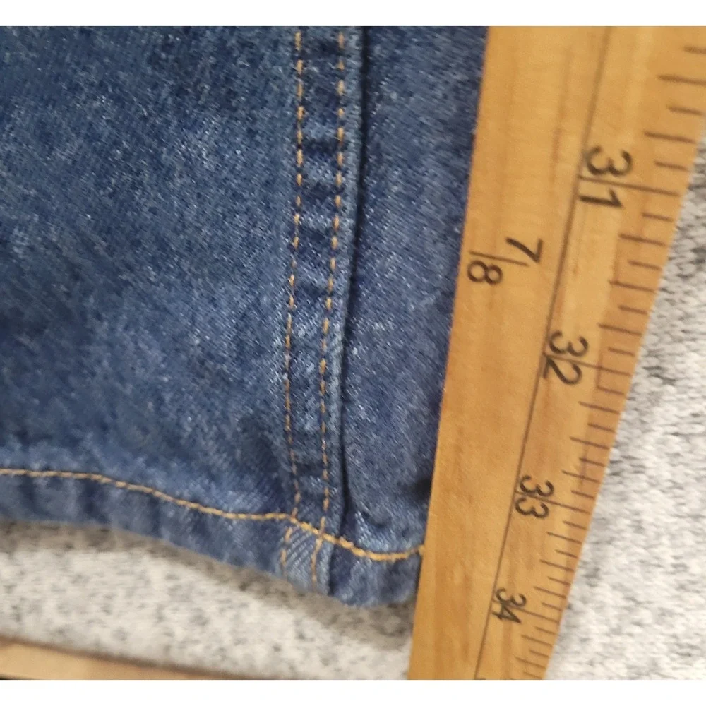 Eddie Bauer Mens Regular Fit Straight Leg Dark Wash Denim Jeans FLAW 36x34